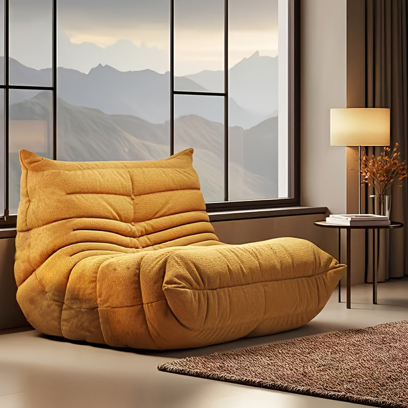 Lazy Bean Bag Chair, Compressed Sponge Single Floor Chair, Multi-Purpose Corner Sofa Bed for Indoor Use, Perfect for Hall, Office, Bedroom & Apartment