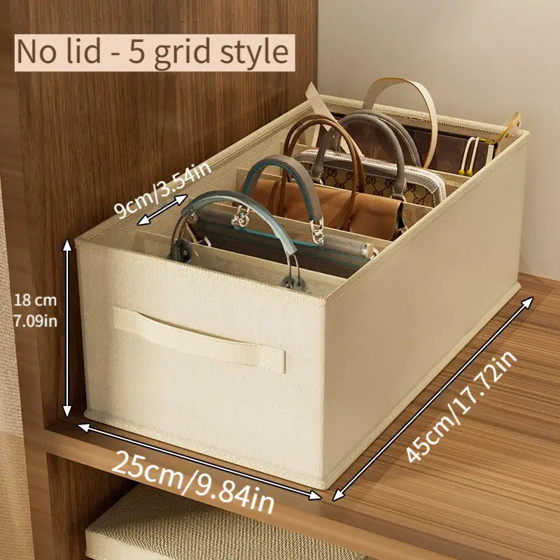 Space-Saving Bag-in-Bag Storage Bag, Dustproof Wardrobe Organizer Divider for Tote Bags & Backpacks