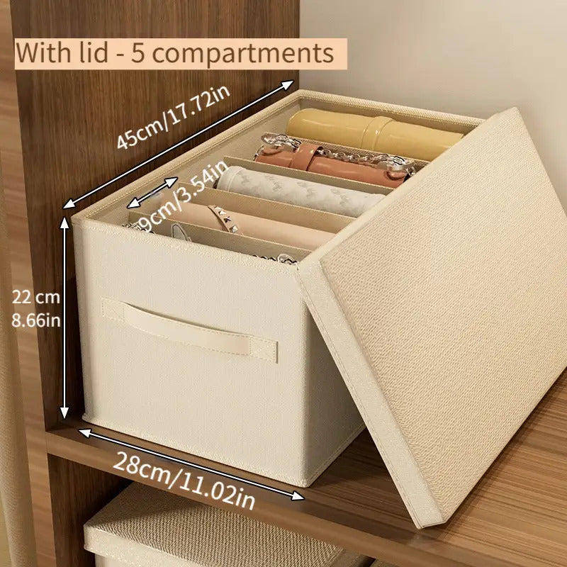 Space-Saving Bag-in-Bag Storage Bag, Dustproof Wardrobe Organizer Divider for Tote Bags & Backpacks