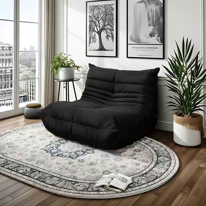 Lazy Bean Bag Chair, Compressed Sponge Single Floor Chair, Multi-Purpose Corner Sofa Bed for Indoor Use, Perfect for Hall, Office, Bedroom & Apartment
