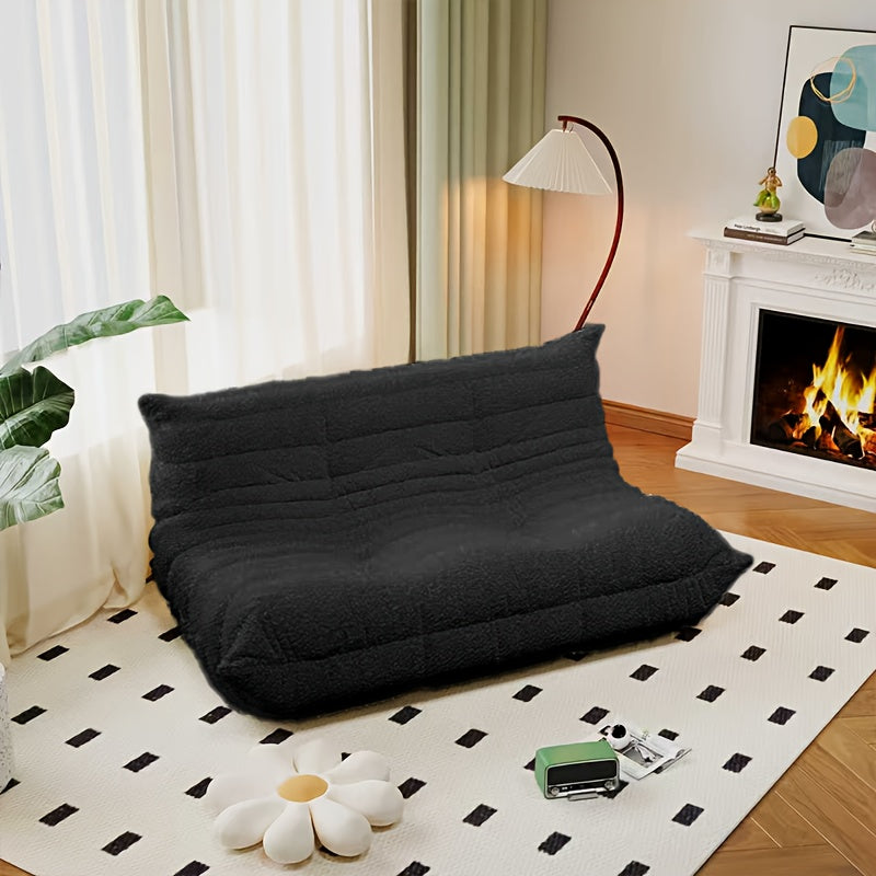 Lazy Bean Bag Chair, Compressed Sponge Single Floor Chair, Multi-Purpose Corner Sofa Bed for Indoor Use, Perfect for Hall, Office, Bedroom & Apartment